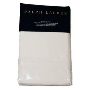 $185 RALPH LAUREN Bedford Sateen EURO SHAM 800 Thread Count Essex Cream 26" x 26